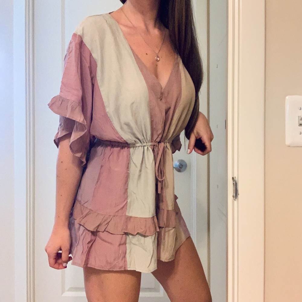 NWOT Color Block Romper